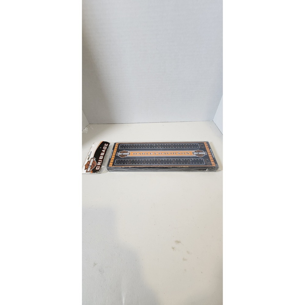 NEW Harley Davidson Cribbage Board Orange Black Model‎ 66921 Two Player